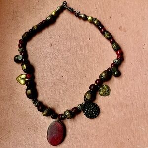 Handmade artisan mixed bead necklace